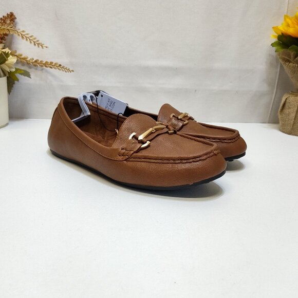 Aerosoles Buckle Loafer Day Drive Moccasin Cognac Flexible Diamond Outsole 11W - Picture 1 of 10